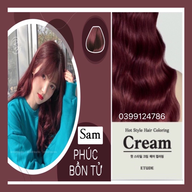 Thuốc Nhuộm Tóc Màu PHÚC BỒN TỬ Không Tẩy Etude House Cream Hair Coloring