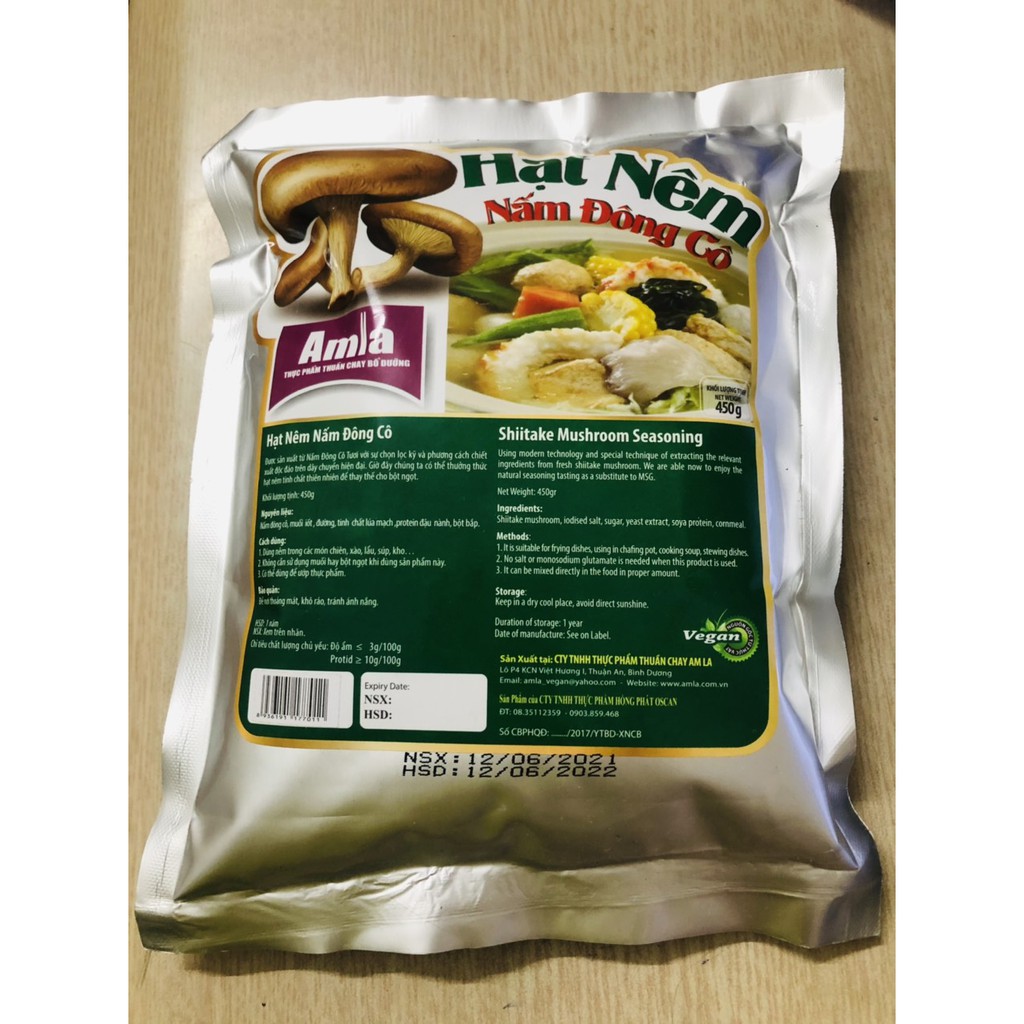HẠT NÊM CHAY NẤM ĐÔNG CÔ 450G