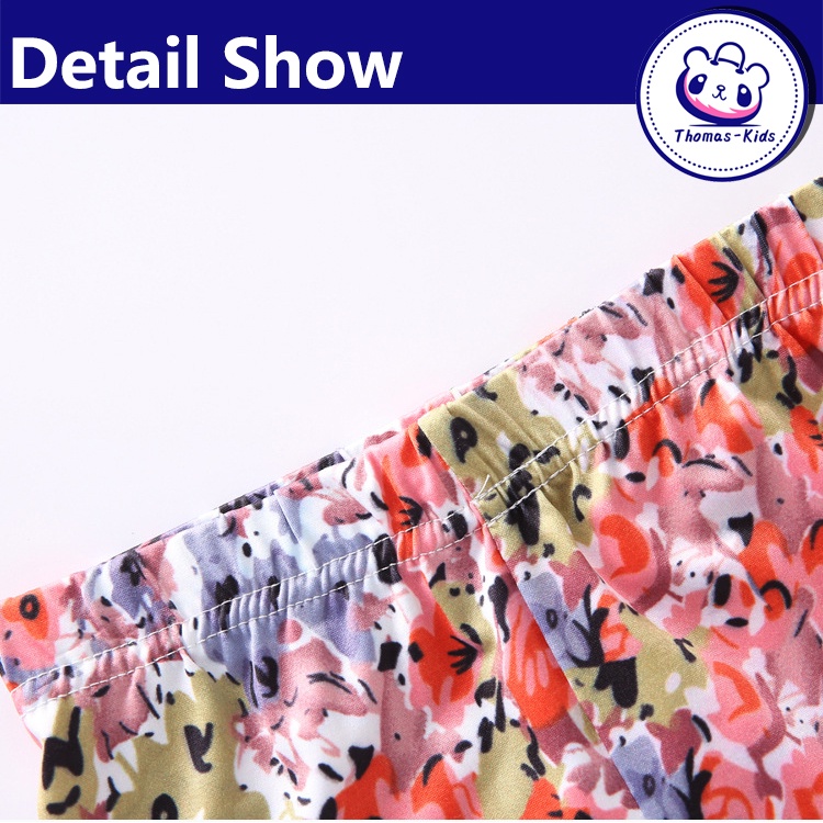 [THOMAS Kids] Quần Legging Dài Bằng Lụa Sữa Mỏng Co Giãn In Họa Tiết Cho Bé Gái 3-10 Tuổi Bán Sỉ