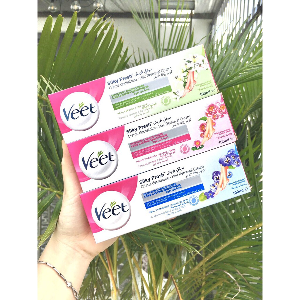 Kem Tẩy Lông Veet Silk &amp; Fresh 100 ml