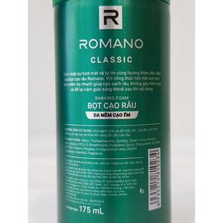 Bọt Cạo Râu Romano Classic 175ml