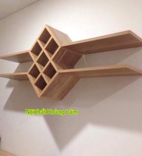 Kệ trang trí treo tường gỗ công nghiệp