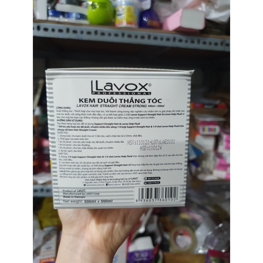 Kem Duỗi Hương Thơm Dịu Nhẹ - Lavox Hair Straight Cream 500mlx2 tiện dụng, tạo 1 mái tóc duỗi hoàn mỹ