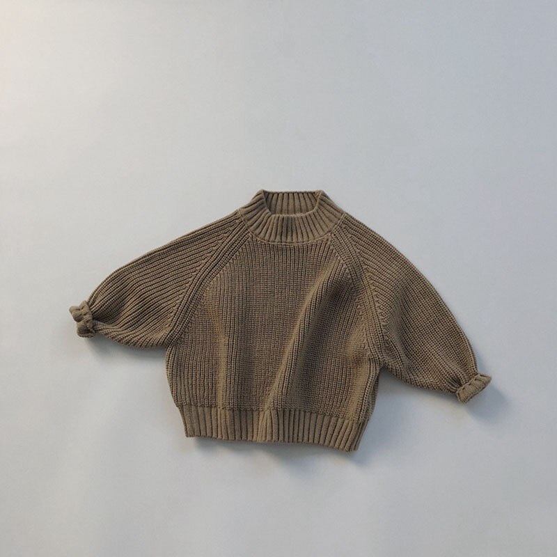 BEAR LEADER Áo Sweater Cổ Lọ Dày Dặn Mẫu Mới 2023 Thời Trang Mùa Đông Cho Bé Trai Và Bé Gái