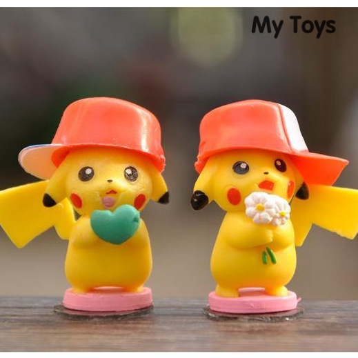 Mũ Bóng Chày Series Pikachu Hộp Mù ELF Đồ Trang Trí Tay Búp Bê Thú Nhựa Pokemon Pokémon Hộp Quà Tặng