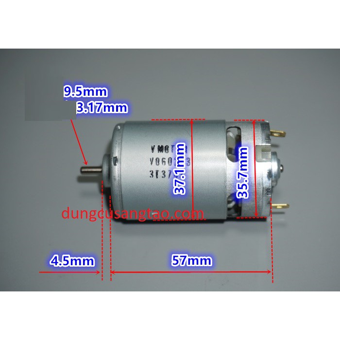 Motor Johnson 555 18v 11000 vòng/phút / Động cơ 555 18vdc 11000rpm (12-24V)