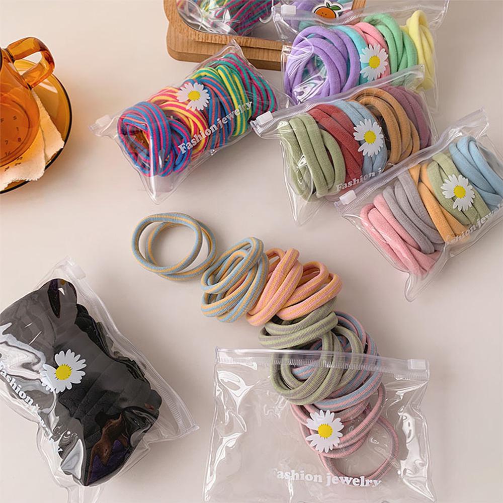 AROMA Set 25 Dây Cột Tóc Dày Dặn Phong Cách Hàn Quốc Giá Đỡ