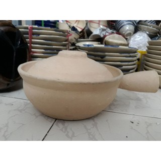 Nồi đất tráng men một tay cầm đk 18cm
