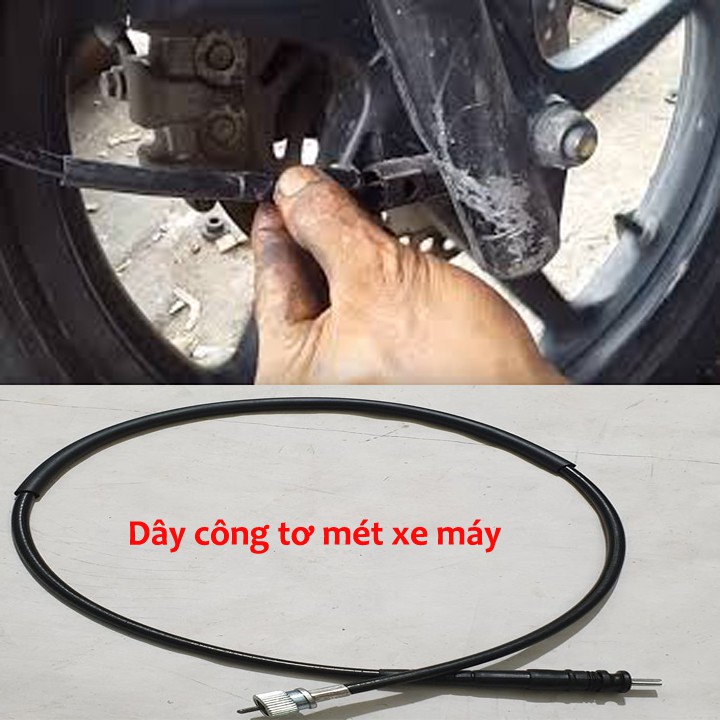 Dây đồng hồ-Dây công tơ mét xe máy Wave nhỏ anpha+ Wave thái - PHANH CƠ (THẮNG ĐÙM)