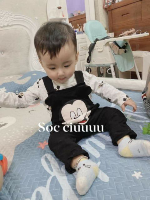 Sét yếm kèm áo Micky xuất bé trai bé gái