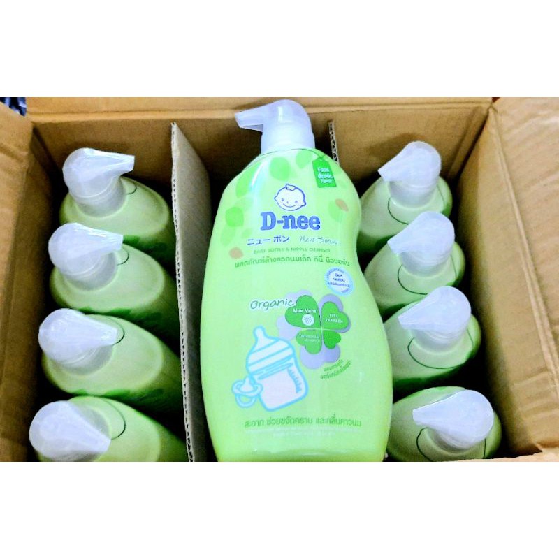 Rửa bình sữa Dnee mẫu mới 620ml | Rửa bình sữa Dnee Organic | Mẫu mới