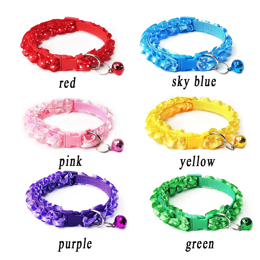 Vòng Cổ Họa Tiết Chấm Bi Cho Thú Cưng