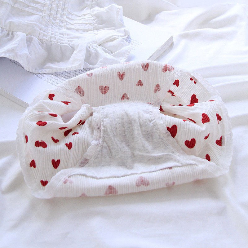 Quần Lót Nữ ❤️️FREESHIP❤️️ Quần Lót Nữ Cotton gân tăm Dâu tây đỏ chống viêm mềm mại sexy Set dâu đỏ trắng 2801 | BigBuy360 - bigbuy360.vn