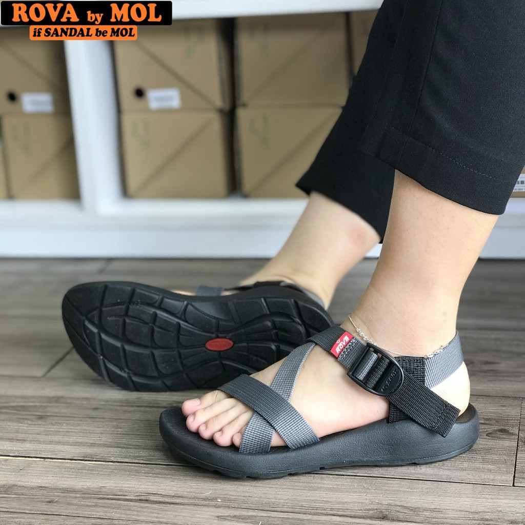 Giày sandal nữ cao 3cm quai dù chính hãng RV120B