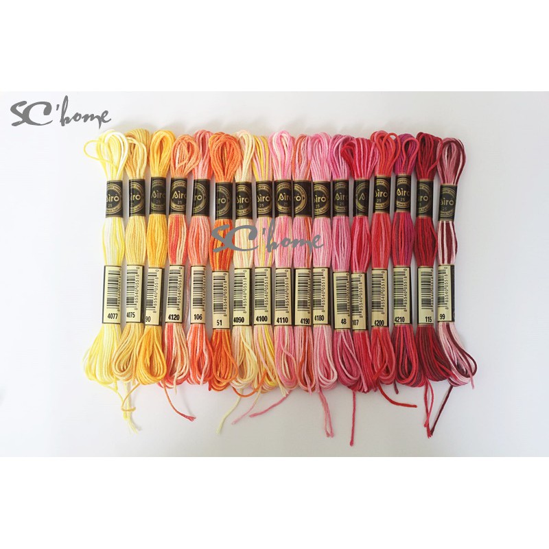 Chỉ thêu cotton màu loang Airo