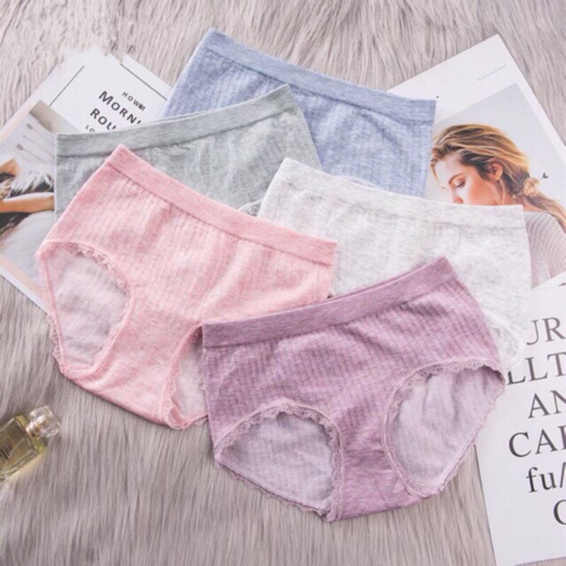 [Góc chị em ] Hộp 5 quần lót nữ muối tiêu Cotton cao cấp