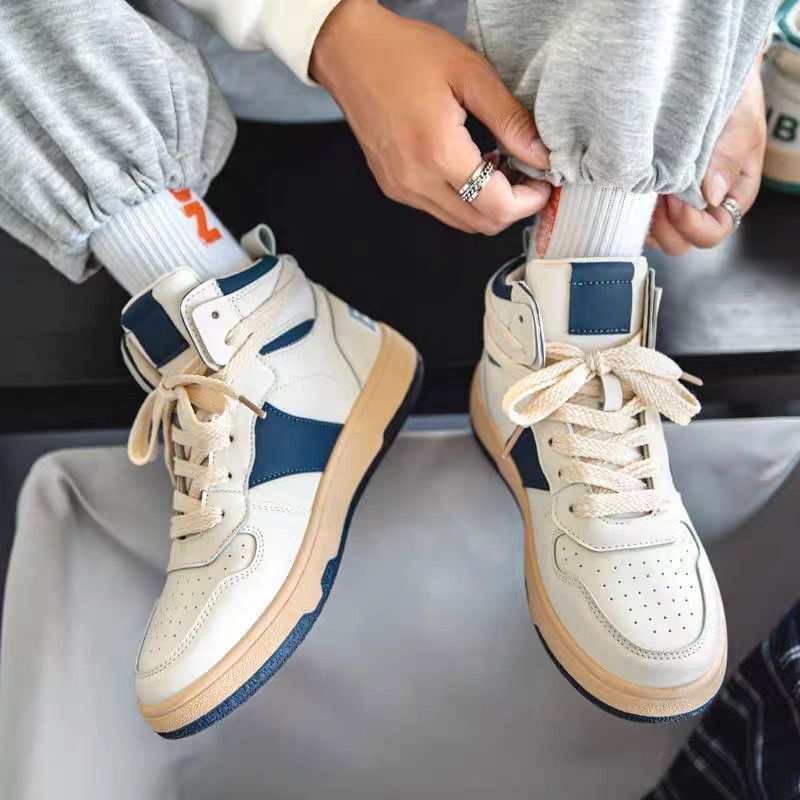 Giày Thể Thao Nam MENDO - Giày Sneaker Màu Xanh Lam - Xanh Lá Cổ Cao Phong Cách Cool Ngầu Phù Hợp Phối Mọi Đồ - G5523