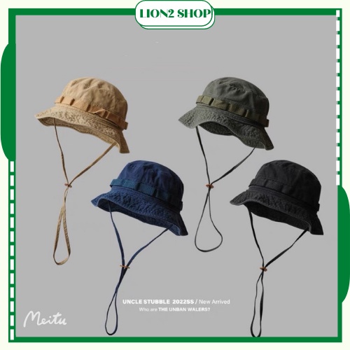Mũ bucket mũ tai bèo hai mặt phong cách Nhật Bản mẫu mới, hàng có sẵn