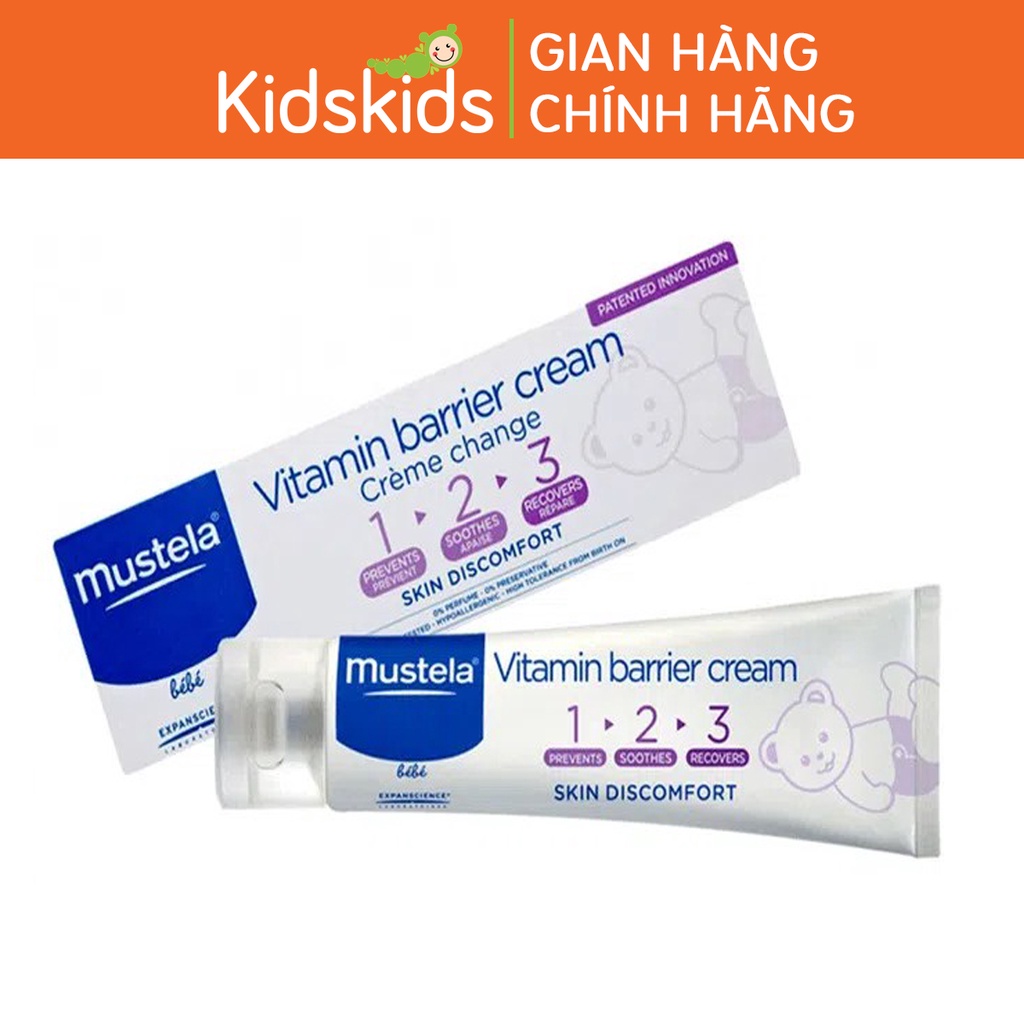 Kem dưỡng da cho vùng hăm tả Vitamin Barrier Cream Mustela 100ml