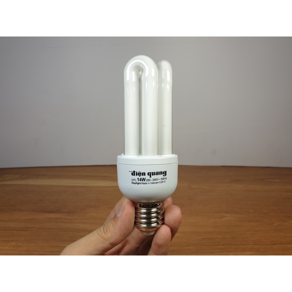 Bóng Compact Điện Quang, Philips 2U, 3U ánh sáng Trắng, đuôi E27  - Điện gia dụng Hoàng Kim