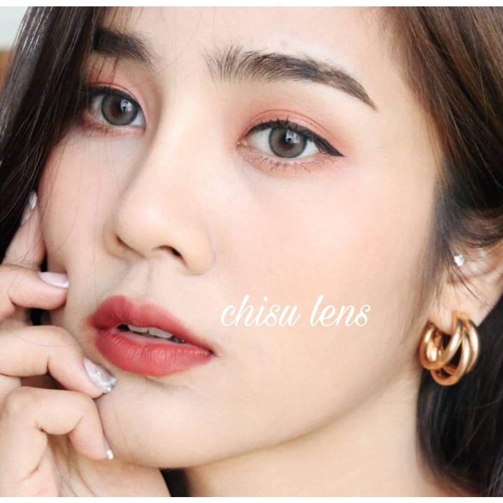 Lens mắt xám tây viền mỏng nhẹ giãn nhỏ dễ đeo sử dụng 1 năm (inbox chọn độ cận)