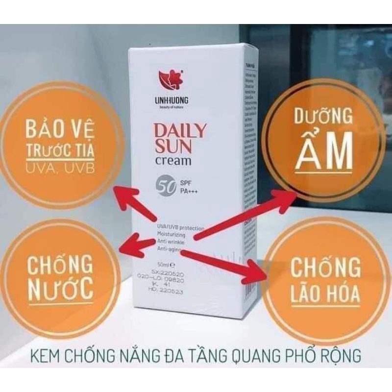 kem chống nắng linh hương thế hệ mới dally sun