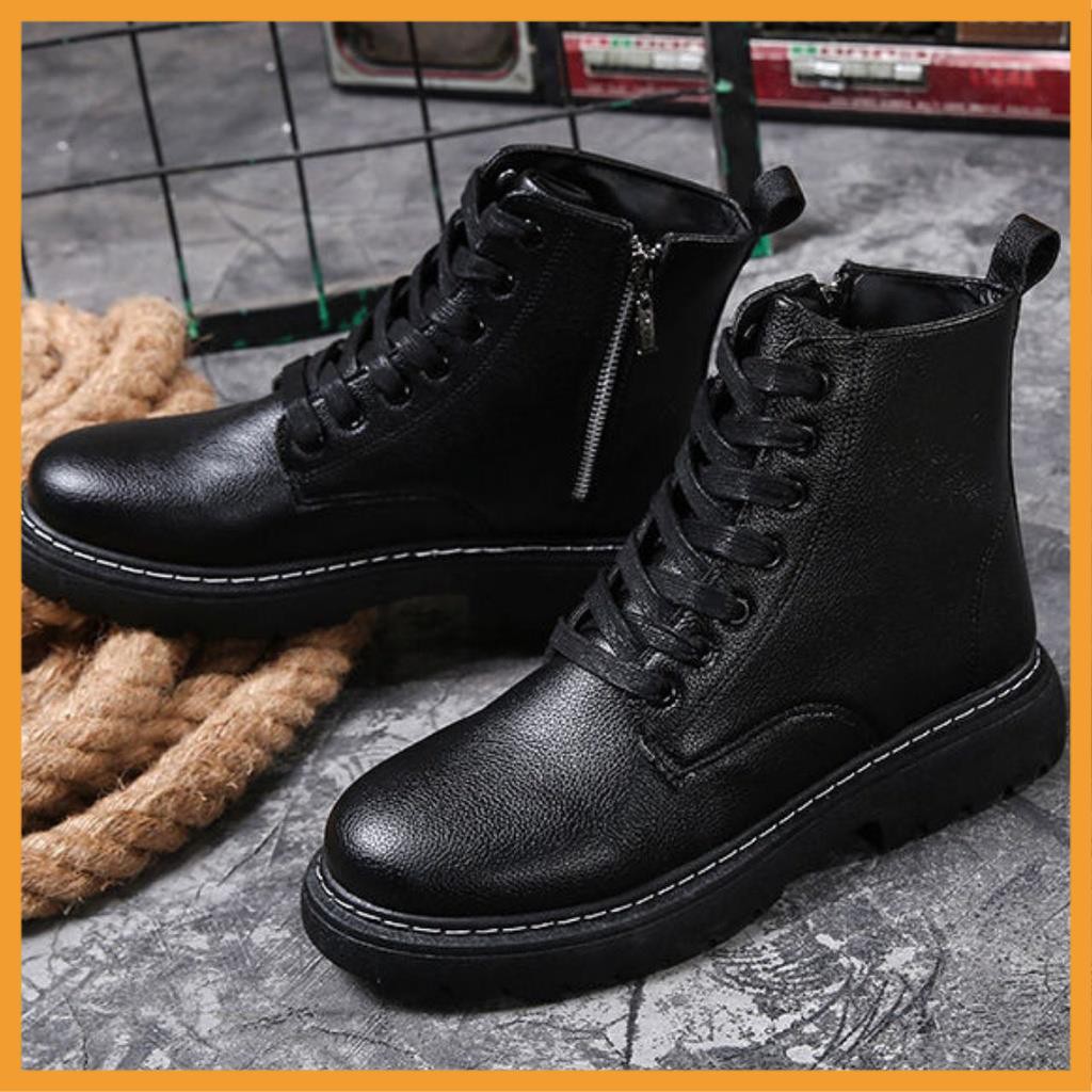 Giày da nam công sở, giày cổ cao phong cách boot đùi cực dễ phối đồ | BigBuy360 - bigbuy360.vn