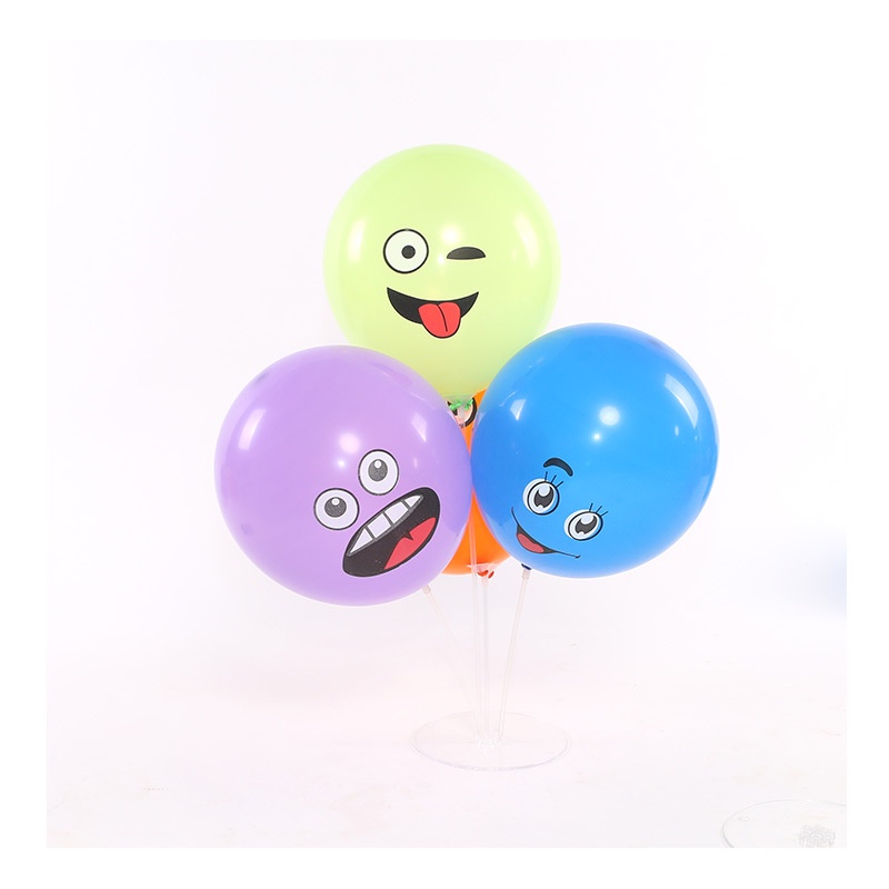 Set 10 bong bóng cao su 12 inch hình biểu tượng cảm xúc dùng trang trí tiệc cưới/ sinh nhật