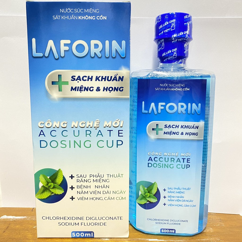 Nước súc miệng sát khuẩn răng miệng Laforin chai 500ml
