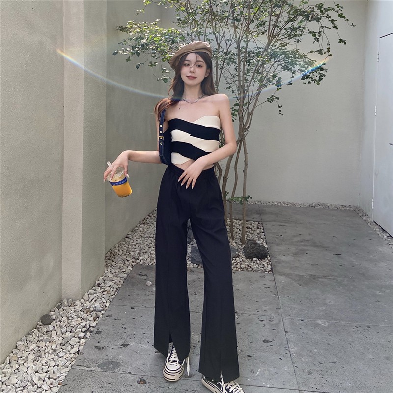 Áo Ống Dệt Kim Phong Cách Hàn Quốc Xinh Xắn Cho Nữ | BigBuy360 - bigbuy360.vn