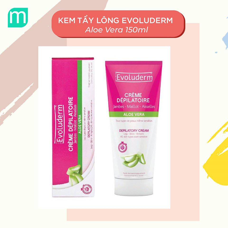 Kem Tẩy Lông Evoluderm Aloe Vera 150ml