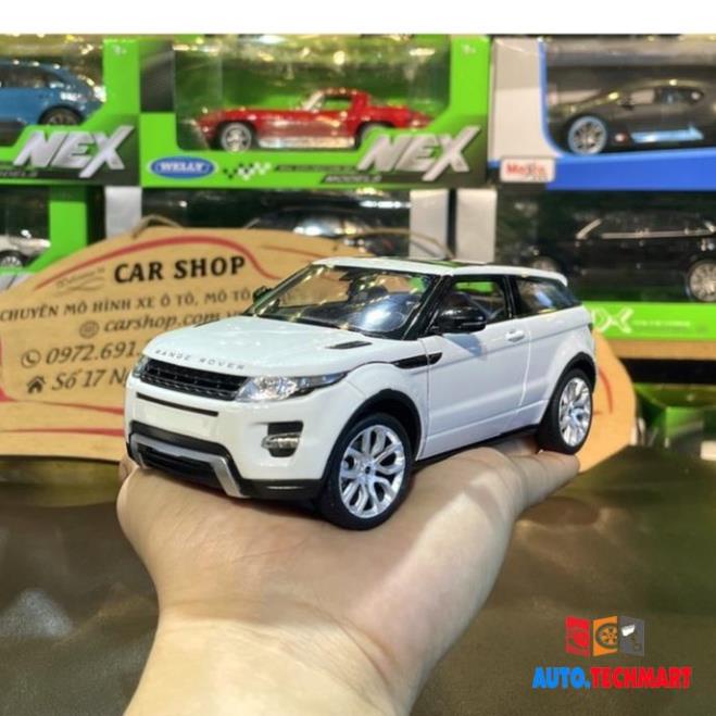 Xe mô hình sắt Range Rover Evoque tỉ lệ 1:24 hãng Welly màu trắng
