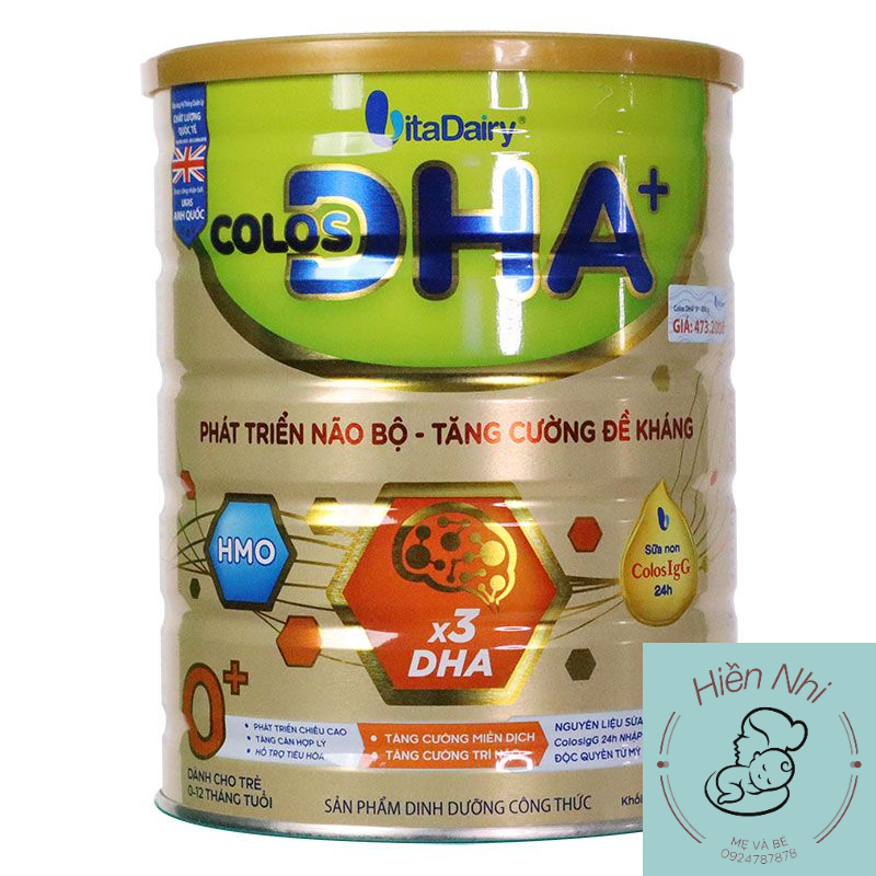 Combo 2 Lon sữa bột Colos DHA 0+, 1+ 800g