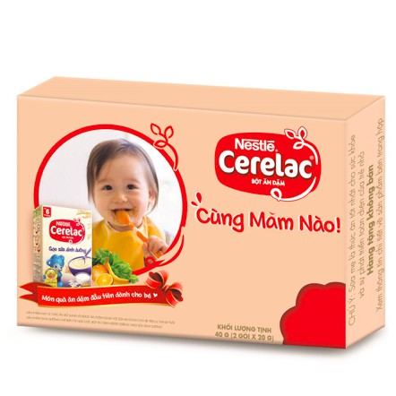 Combo 2 gói Bột ăn dặm Nestle CERELAC Gạo Sữa Dinh Dưỡng 20g/gói