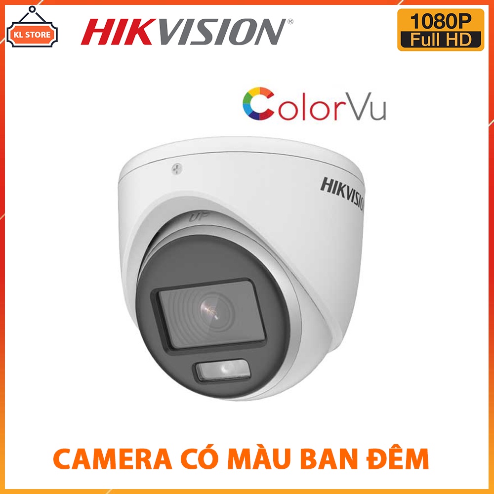 Camera HDTVI ColorVu 2MP bán cầu HIKVISION DS-2CE70DF0T-MF - Hàng Chính Hãng