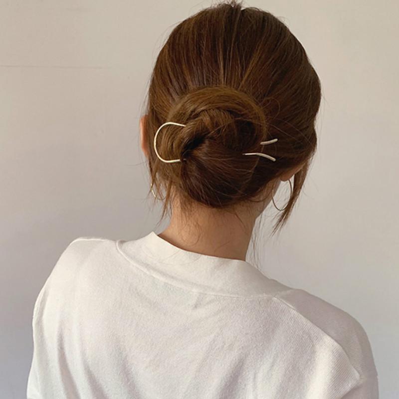 Trâm cài giữ búi tóc hình chữ U thiết kế đơn giản cá tính cho nữ
