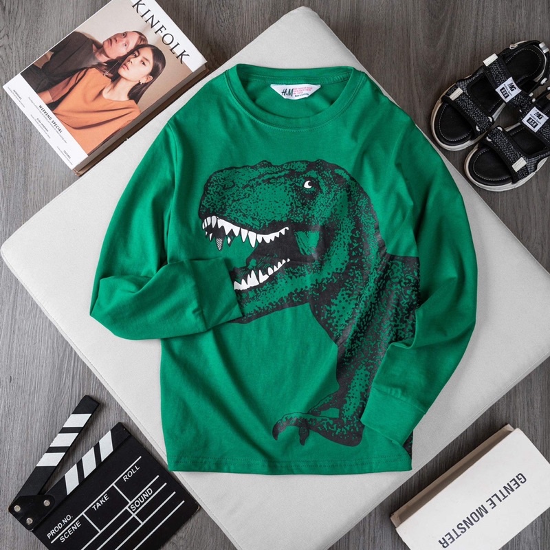 Áo thun cotton bé trai size đại 20-55kg Janeshop mẫu áo thun dài tay mới cho bé trai,mát mịn