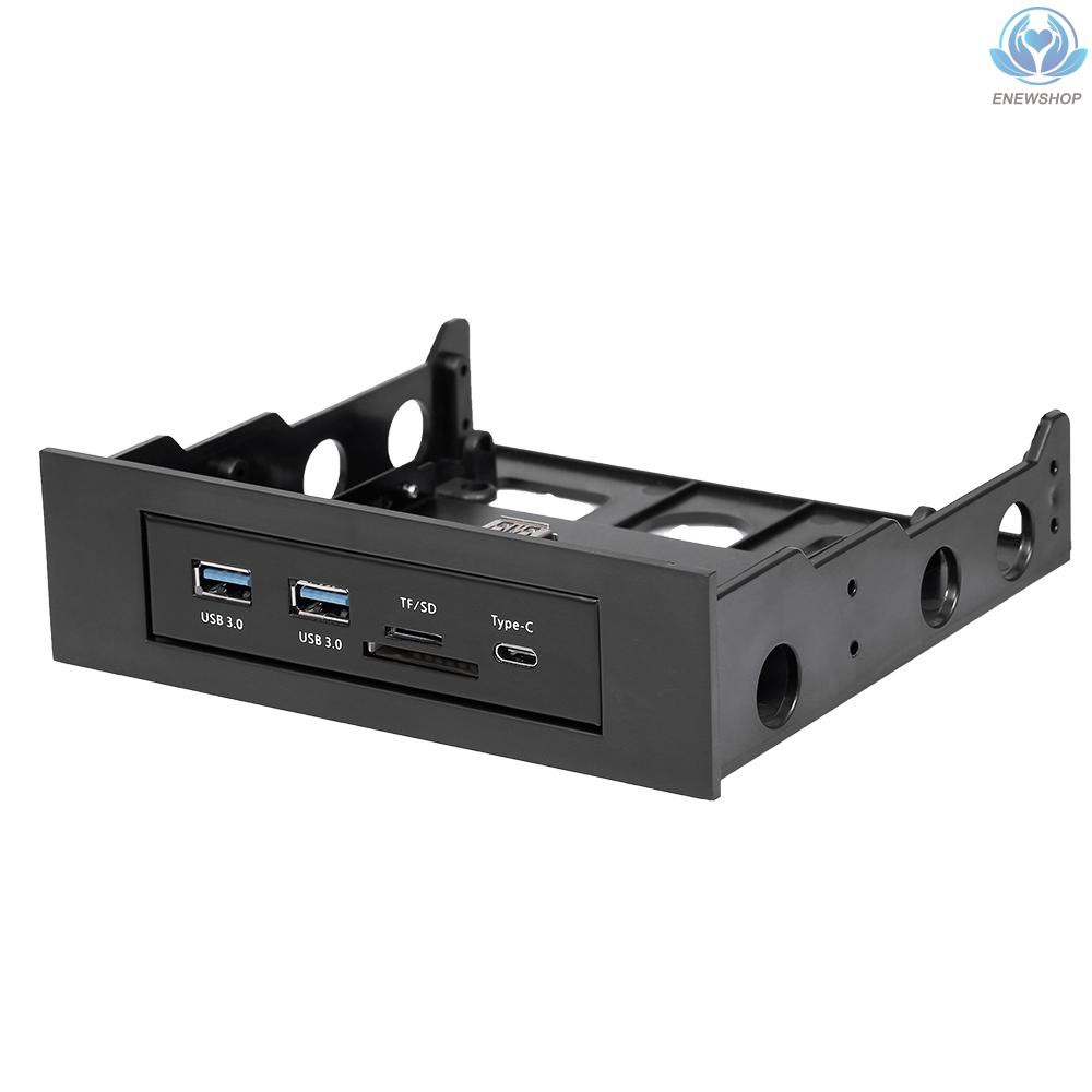 【enew】Multifunctional Extended CD Driver Panel 5.25/3.5'' Floppy Front Panel with Type-C Dual USB3.0 Ports SD TF Card Slot