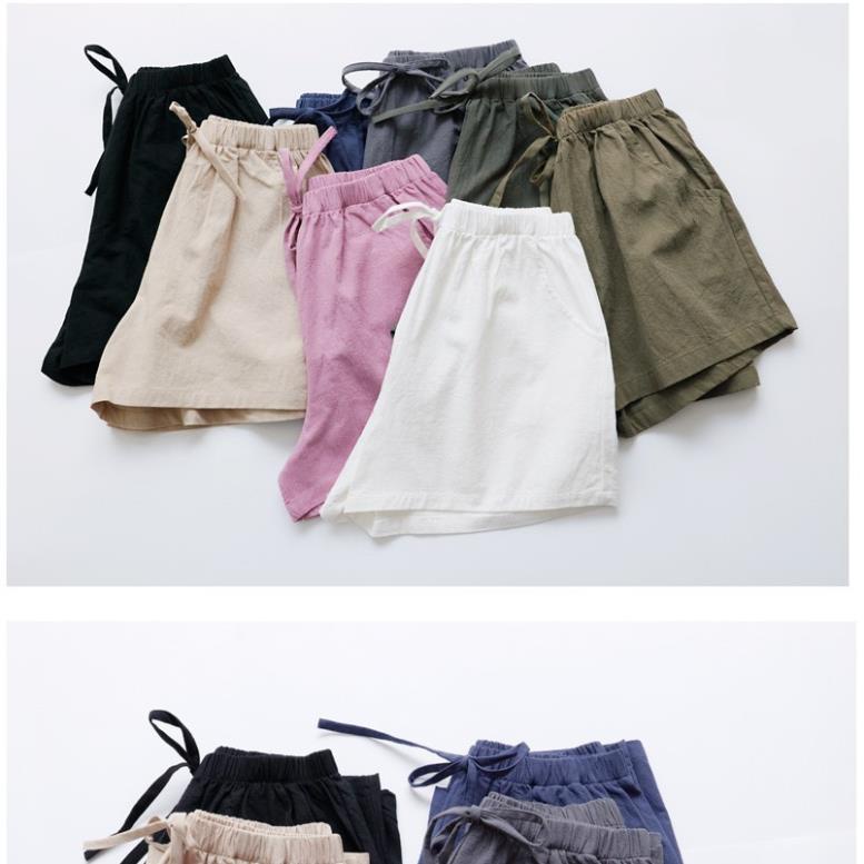 Bigsize  Quần short đũi nơ mịn mát trẻ trung freesize&lt;60kg