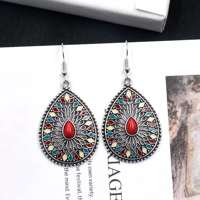Khuyên tai bohemian hoa tai bohemian vintage
