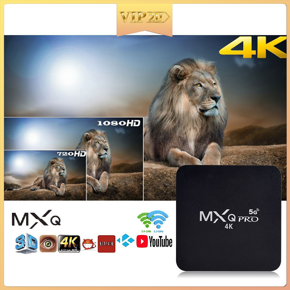 TV BOX Vip2u 5G phiên bản MXQ PRO 1G+8G/2G+16G/4G+32G/4G+64G dễ sử dụng chất lượng cao