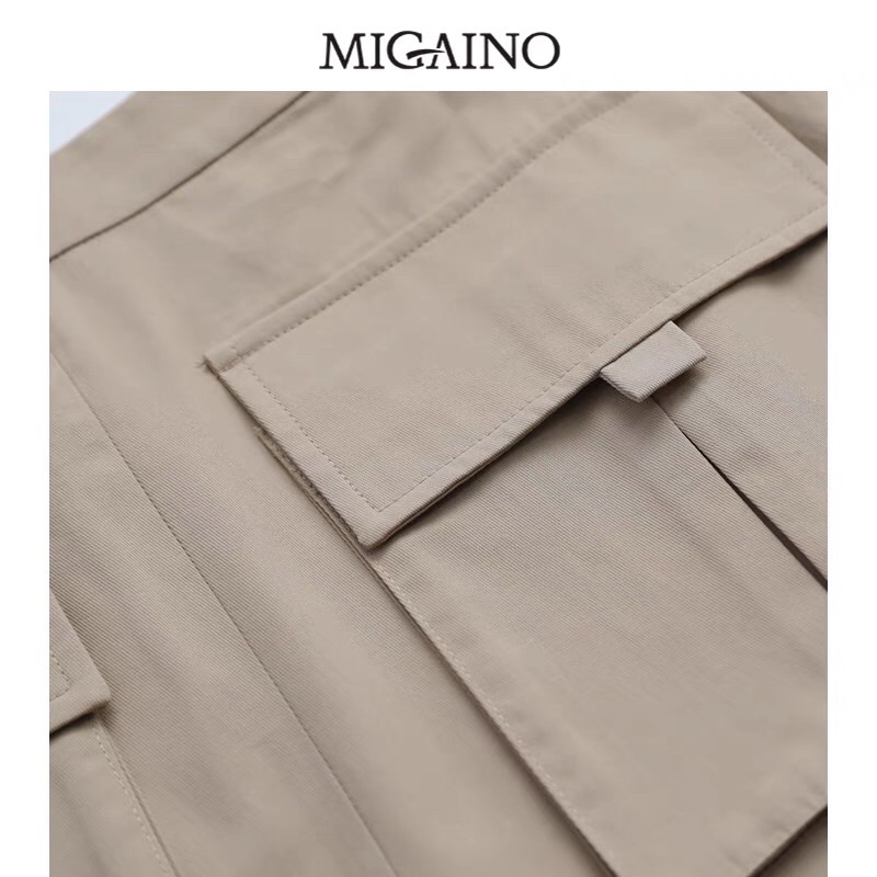 Chân váy kaki nâu