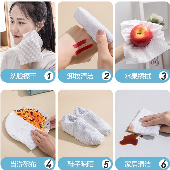 Bộ 100 Khăn Cotton Tẩy Trang Dùng Một Lần