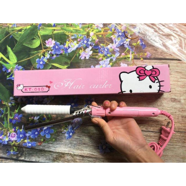 Máy uốn tóc Hello Kitty - Model: KT - 010 Màu sắc: Hồng