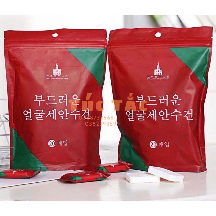 khăn giấy, khăn giấy nén Hàn Quốc túi 30 viên- Chợ Túc Tắc - bán cả thế giới