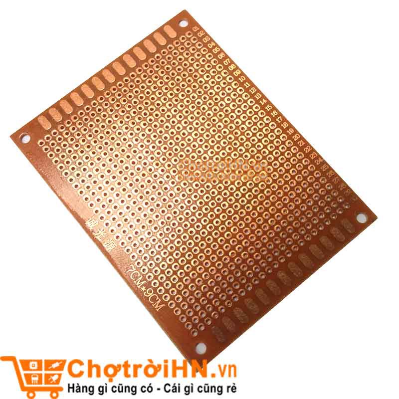 Phíp Đồng Lỗ - Bảng Mạch Đục Lỗ Sẵn PCB Nâu Kích Thước 7x9MM