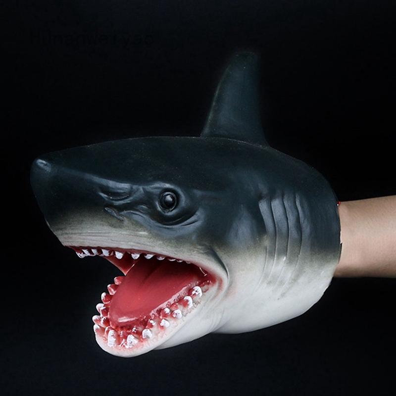 Con rối tay hình cá mập bằng nhựa PVC độc đáo