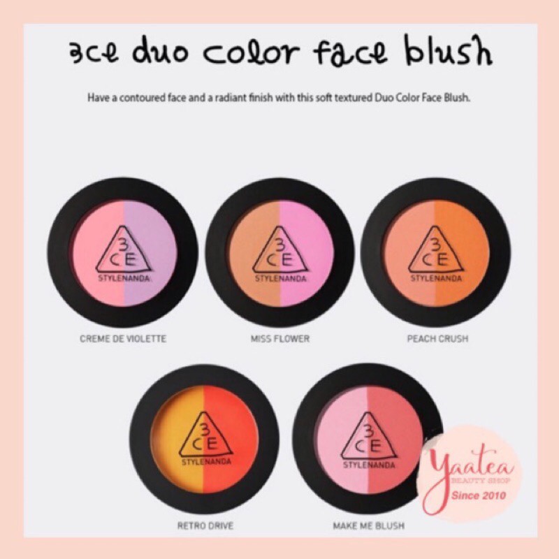 [NEW] Phấn Má Hồng 3CE Duo Color Face Blush