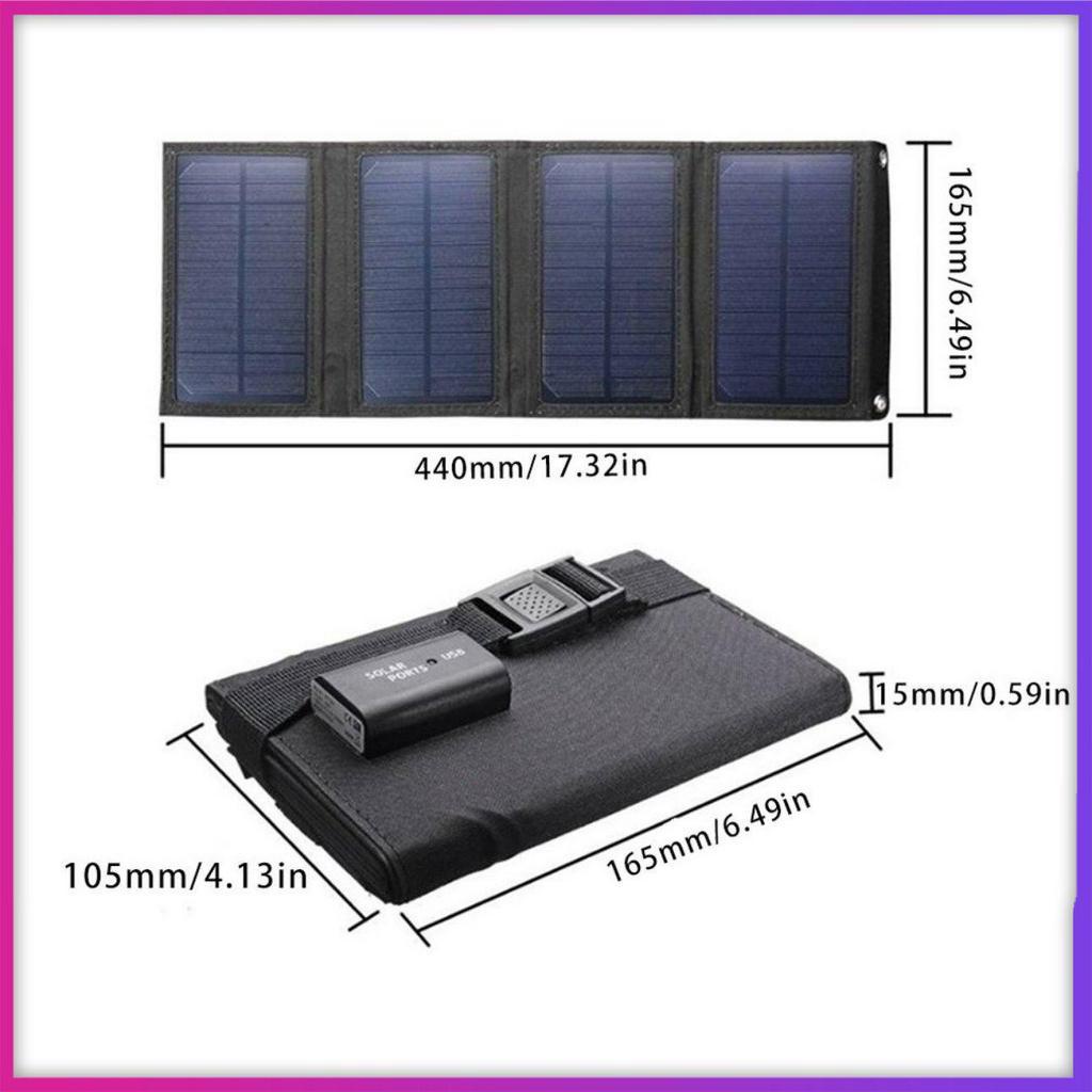 Tấm sạc năng lượng mặt trời 20w có thể gấp gọn tiện dụng dành cho điện thoại