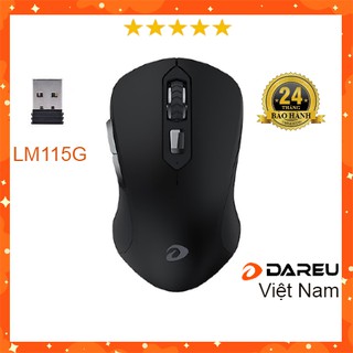Chuột không dây DAREU LM115G Black- Kết nối xa 10m